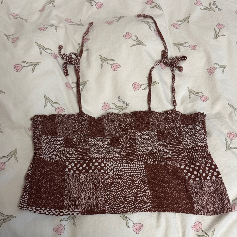 PacSun Brown Patchwork Camisole
